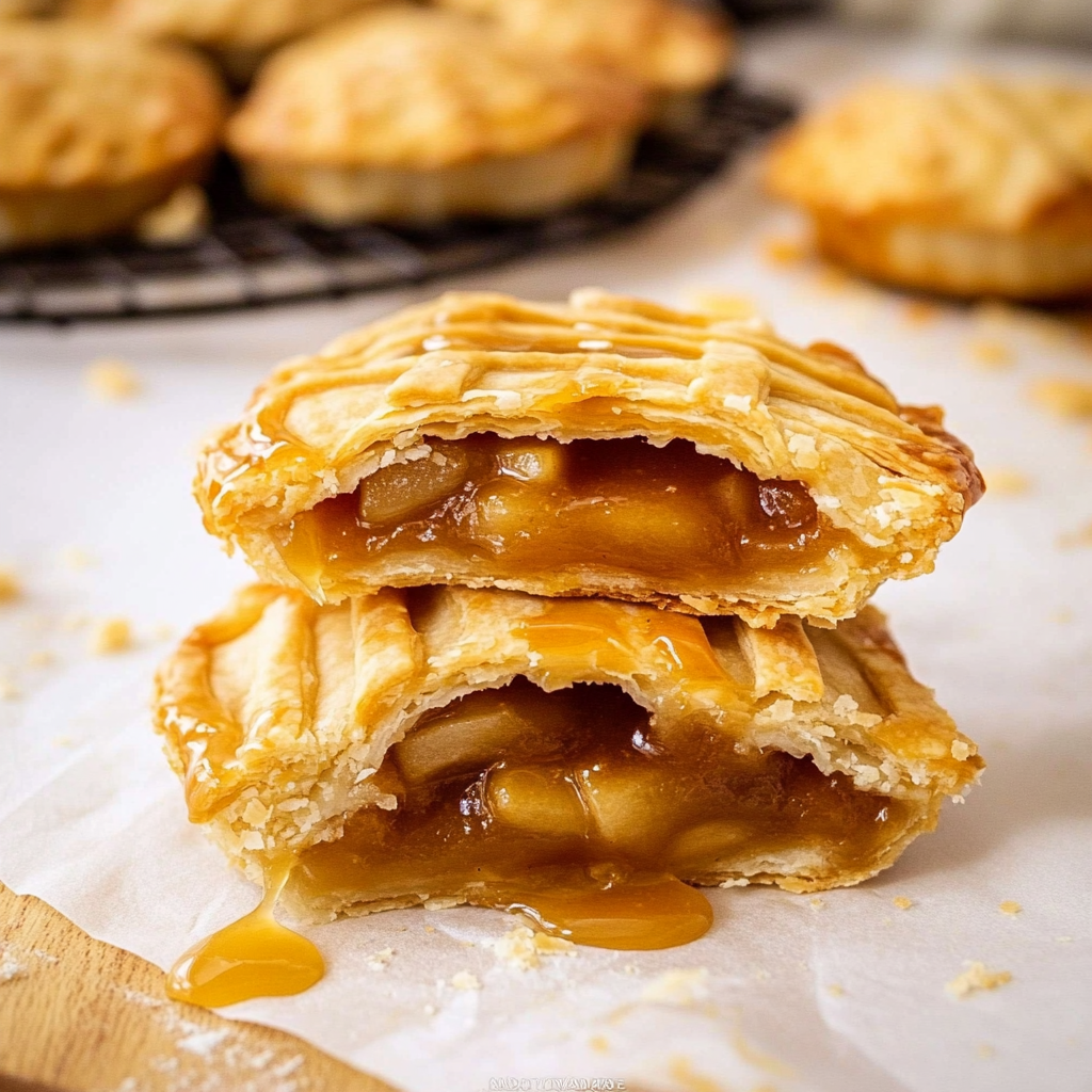 Recipe preparation for Caramel Apple Hand Pies
