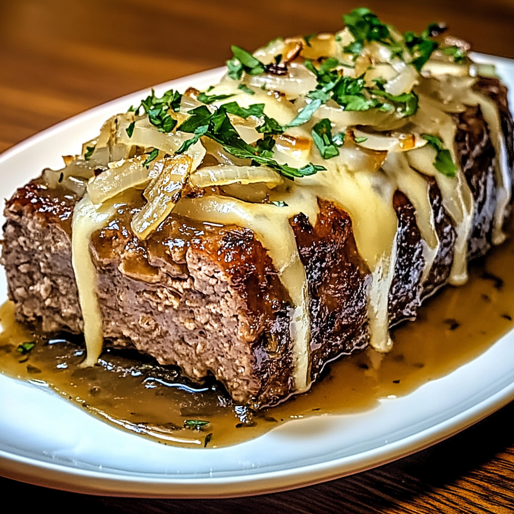 Recipe preparation for Crockpot French Onion Beefloaf