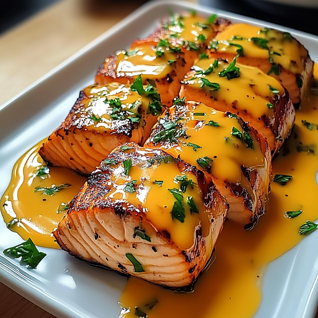 Recipe preparation for Bang Bang Salmon Made