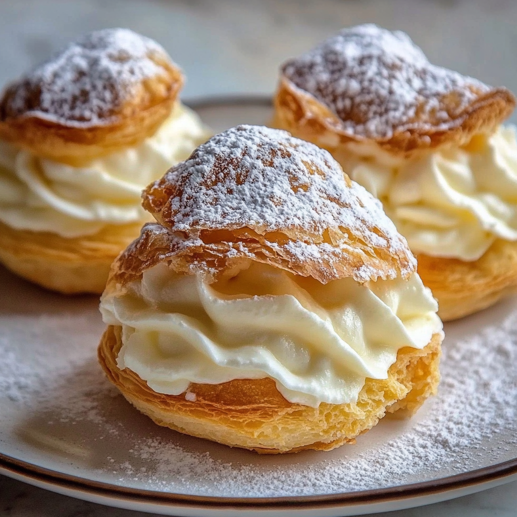 Recipe preparation for Italian Cream Puffs