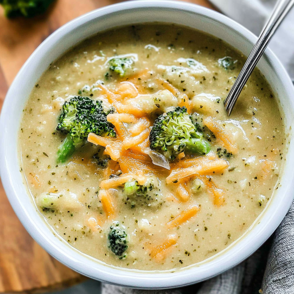 Recipe preparation for Broccoli Cheddar Soup
