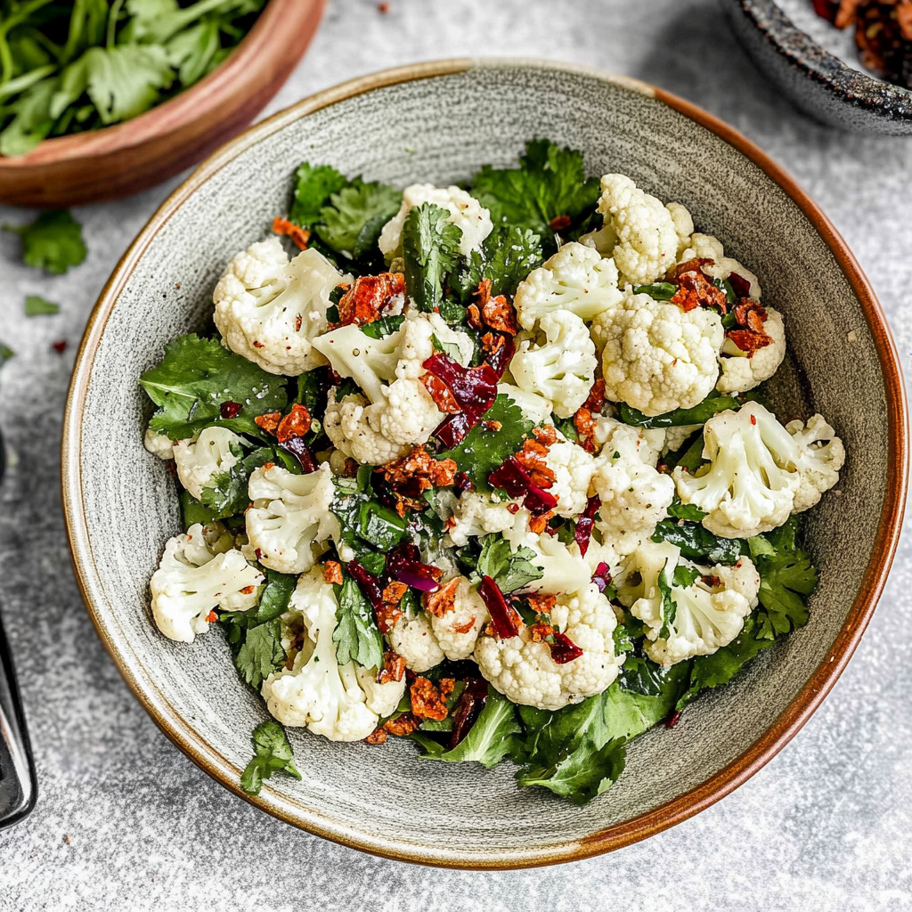 Recipe preparation for Cauliflower Salad