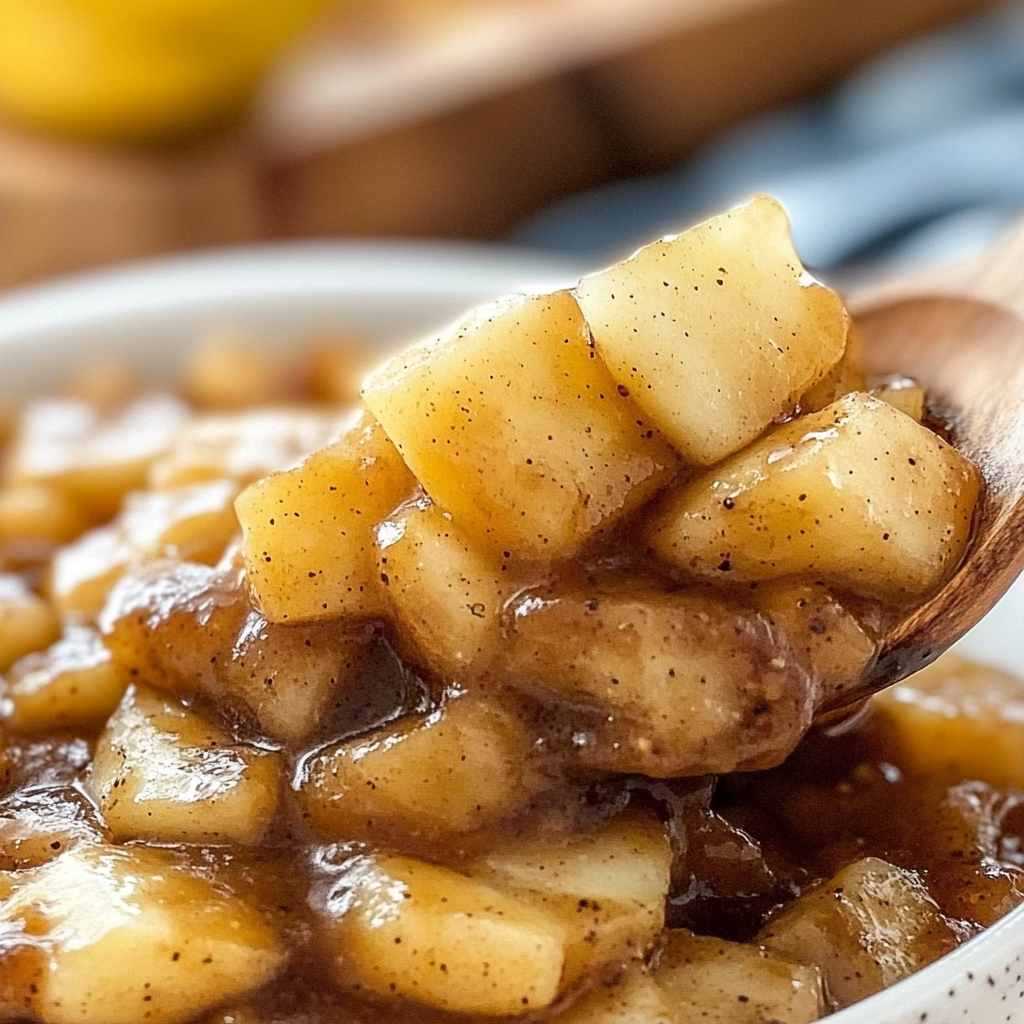 Recipe preparation for Apple Pie Dip Cinnamon Chips