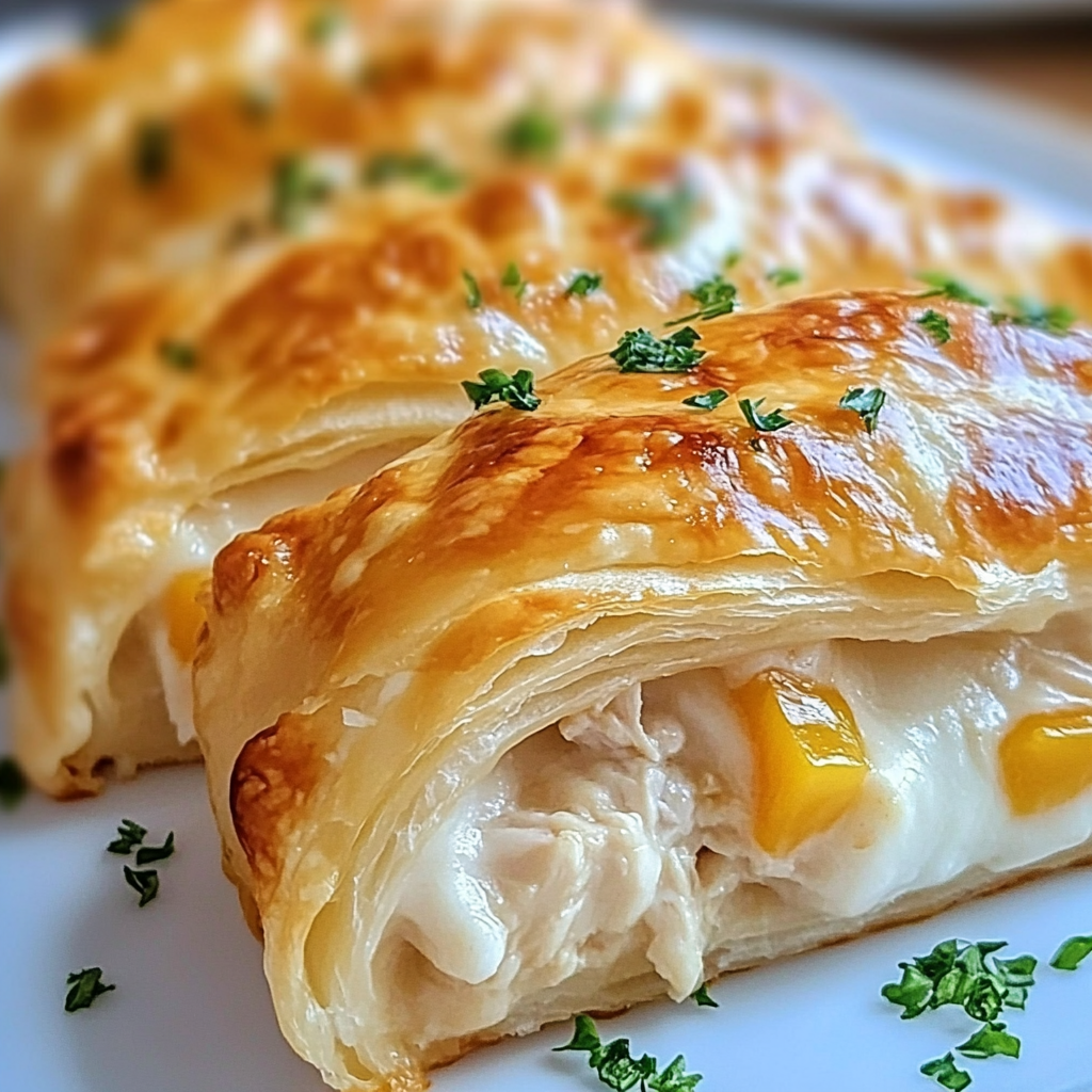 Recipe preparation for Cheesy Chicken Crescent Rolls