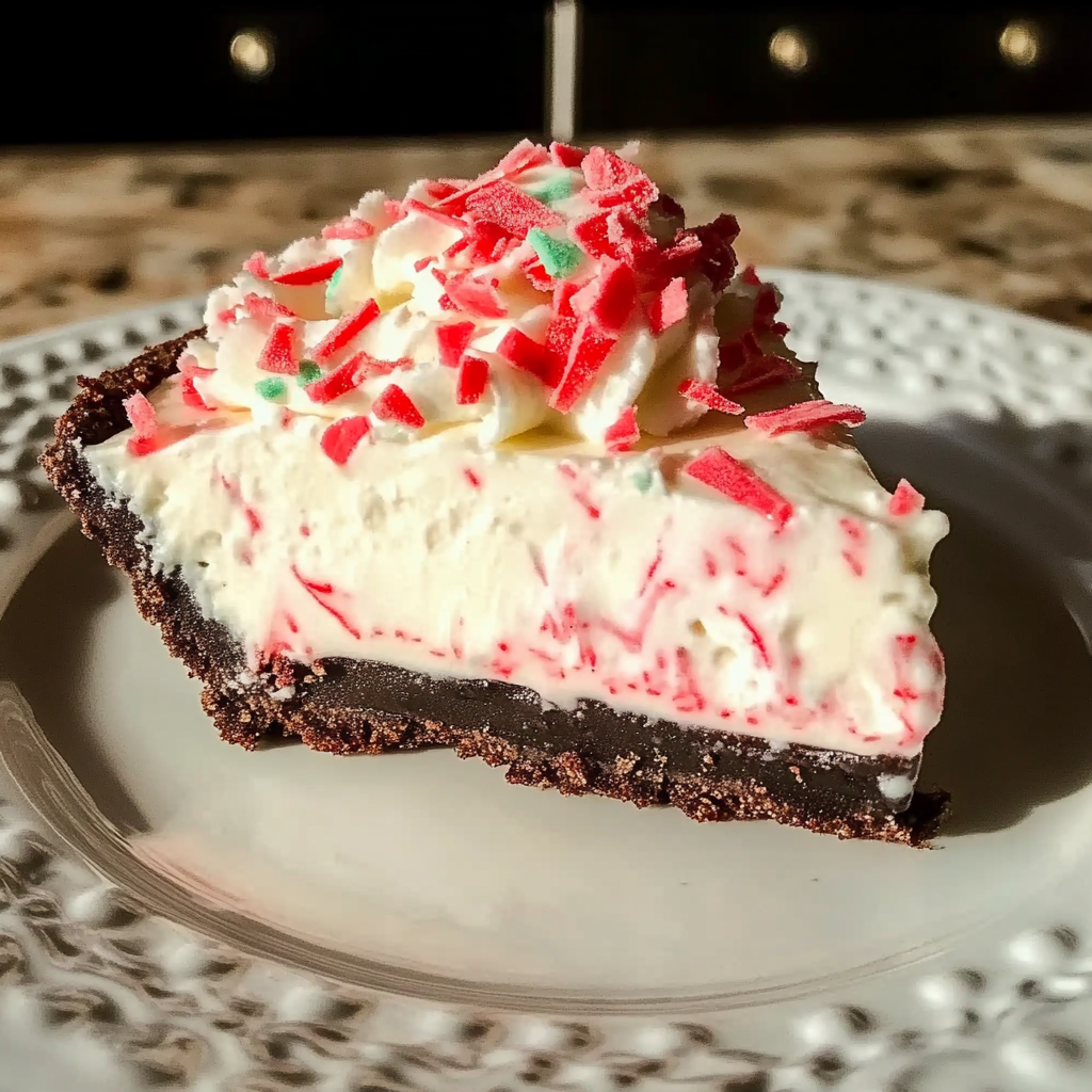 Recipe preparation for Peppermint Ice Cream Pie
