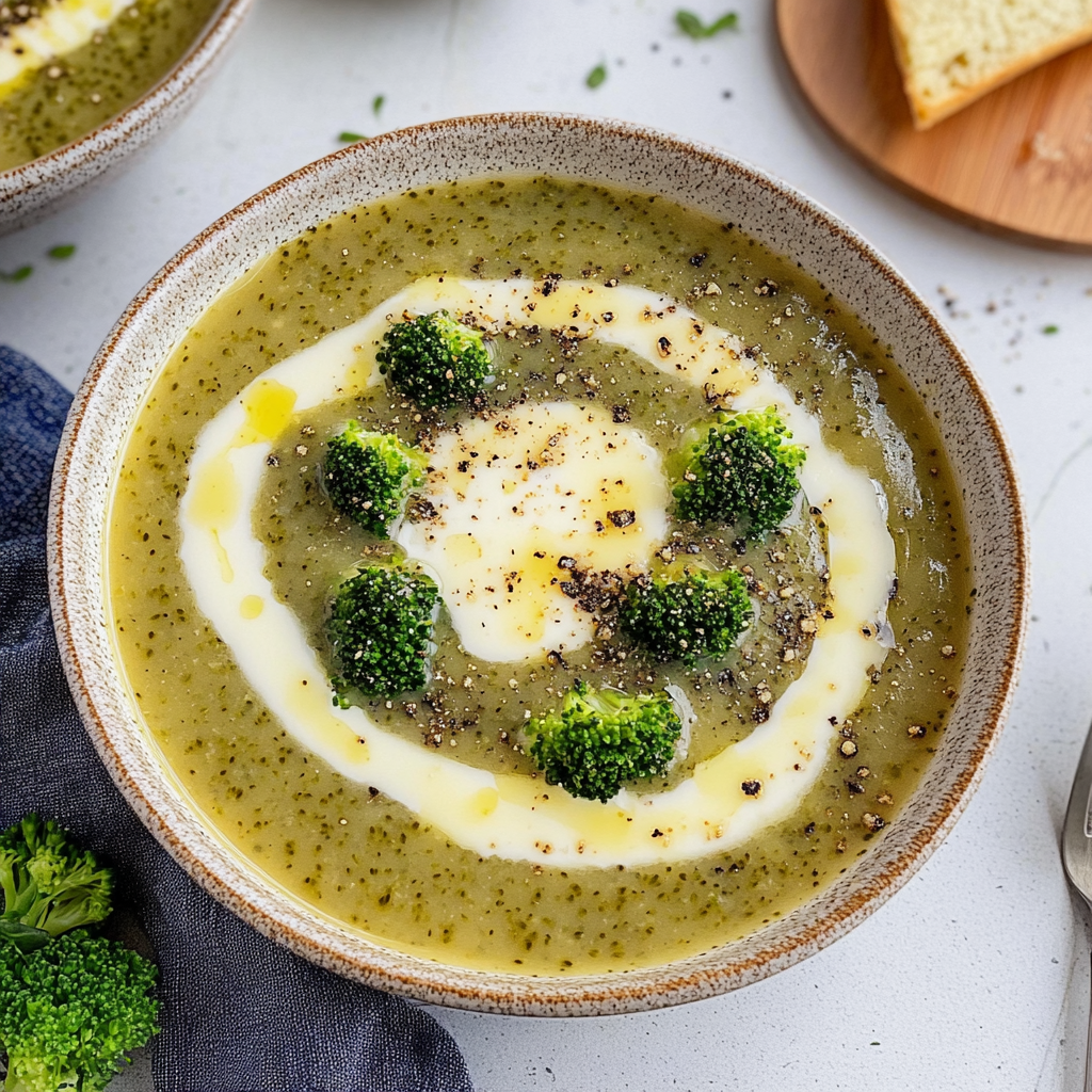 Recipe preparation for cream of broccoli soup