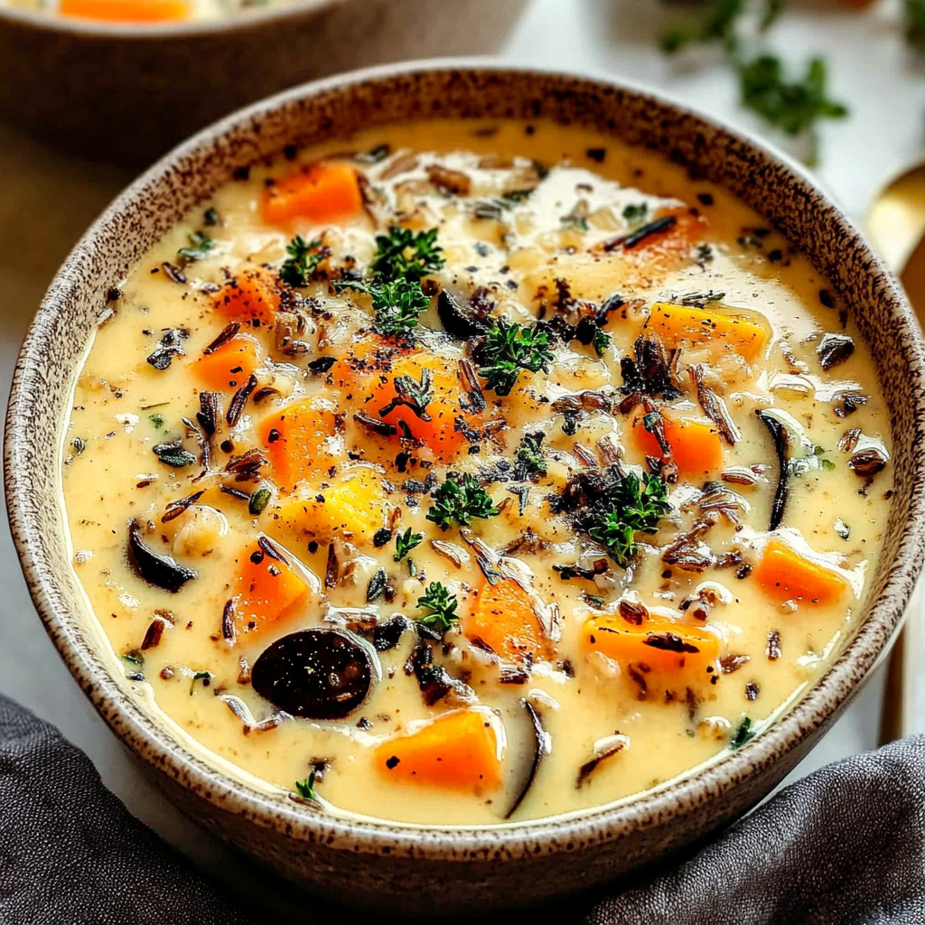 Recipe preparation for Autumn Wild Rice Soup