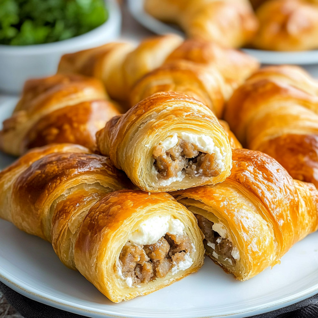 Recipe preparation for Sausage Cream Cheese Crescents