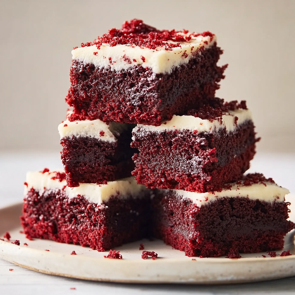Recipe preparation for Red Velvet Brownies