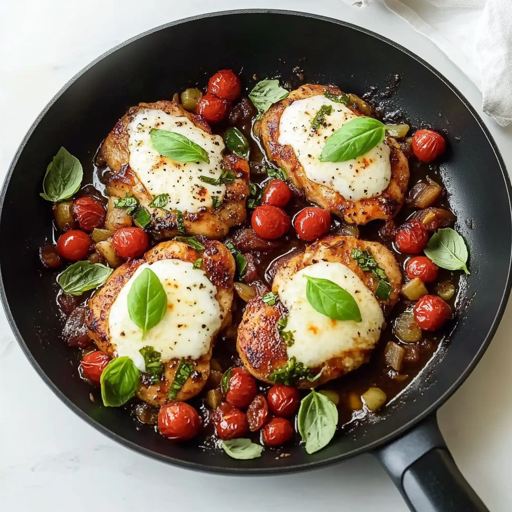 Recipe preparation for Balsamic Chicken Skillet