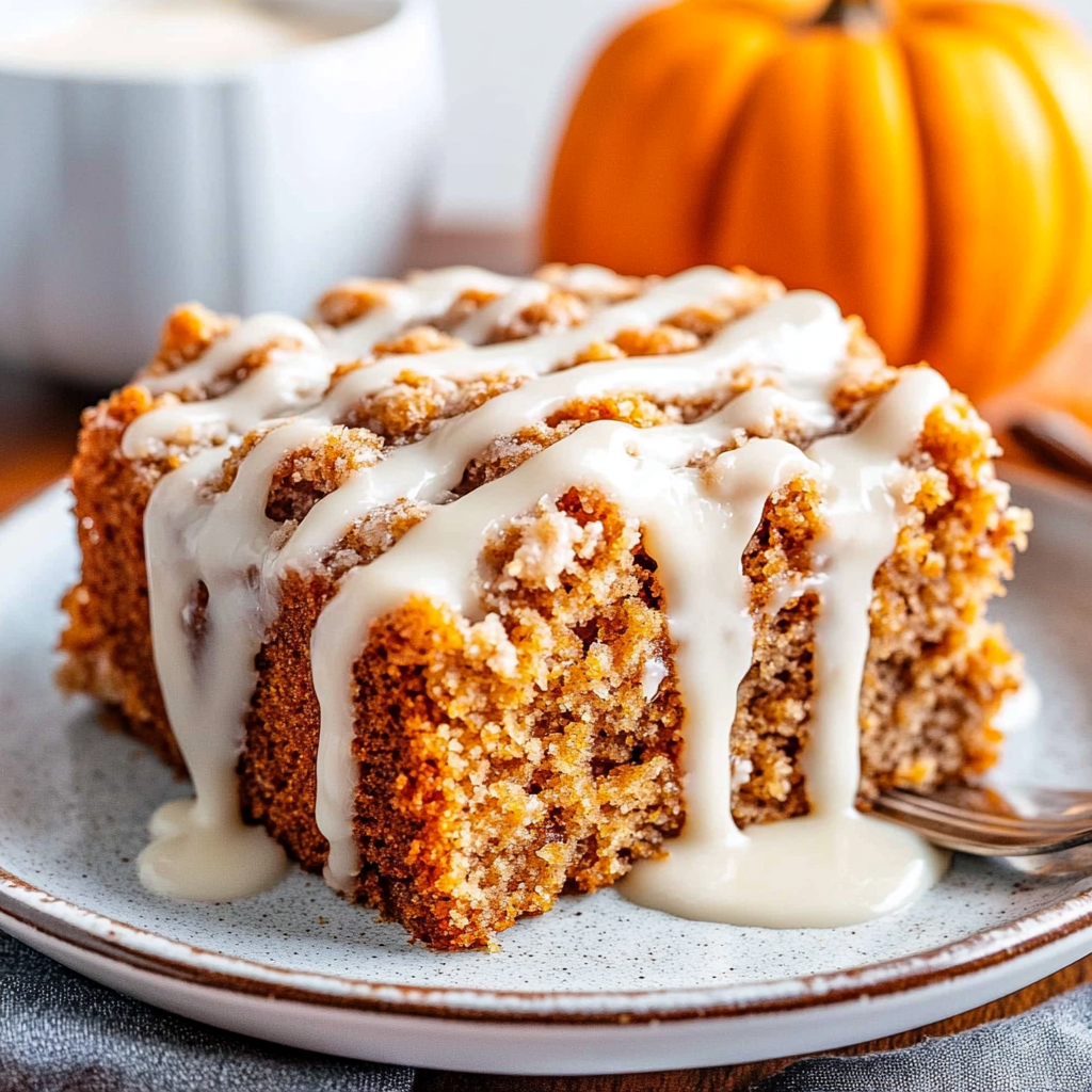 Recipe preparation for Pumpkin Coffee Cake Streusel Icing