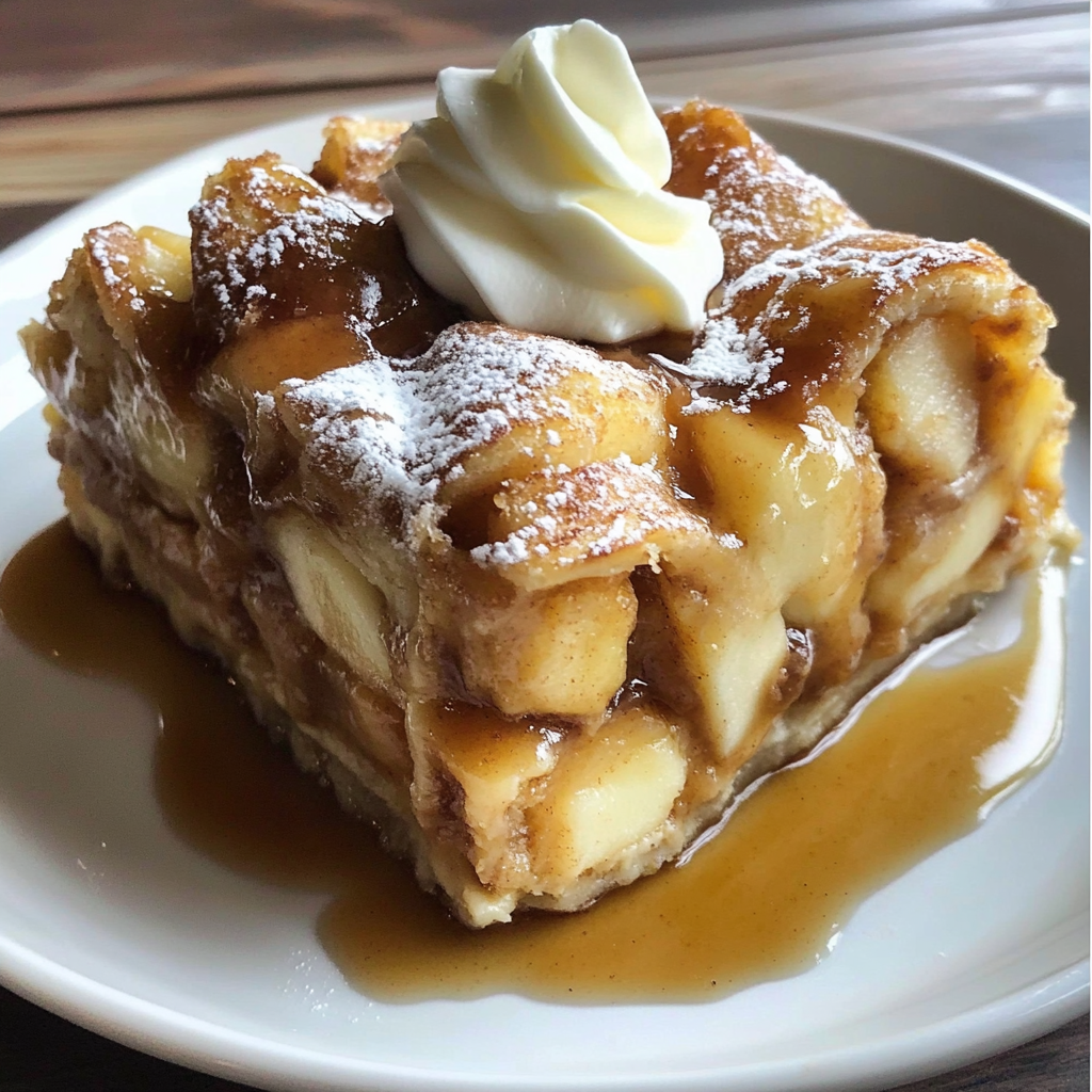 Recipe preparation for Apple Cinnamon Roll Lasagna