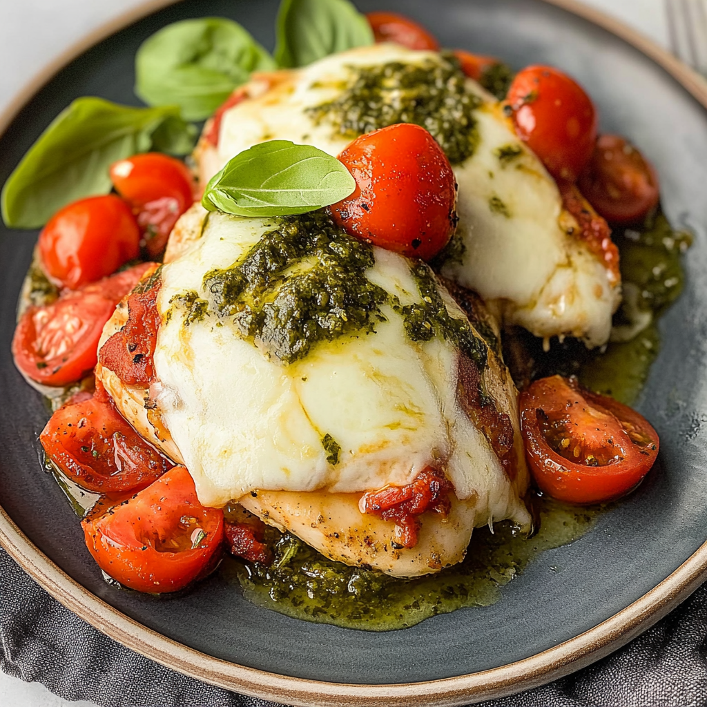 Recipe preparation for Chicken Margherita (Grilled or Stovetop!)