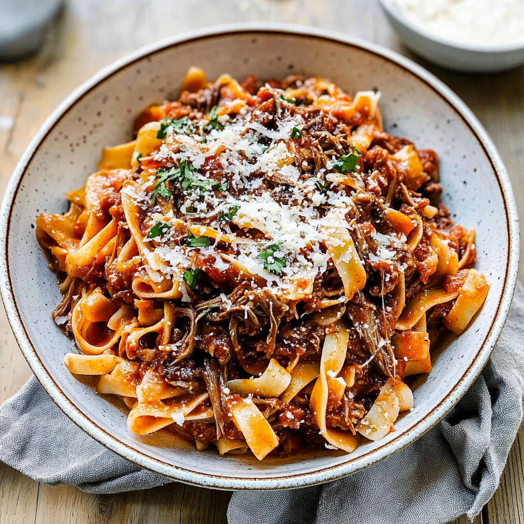 Recipe preparation for Short Rib Ragu