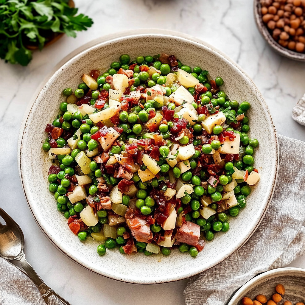 Recipe preparation for Thanksgiving Peas