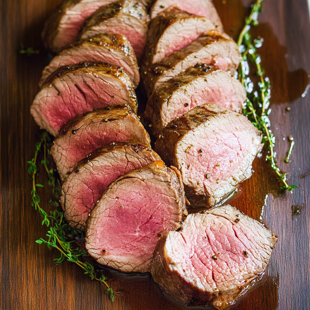 Recipe preparation for Roasted Beef Tenderloin