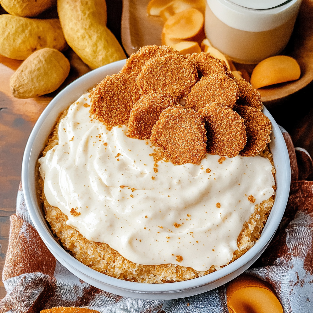 Recipe preparation for Eggnog Cheesecake Dip