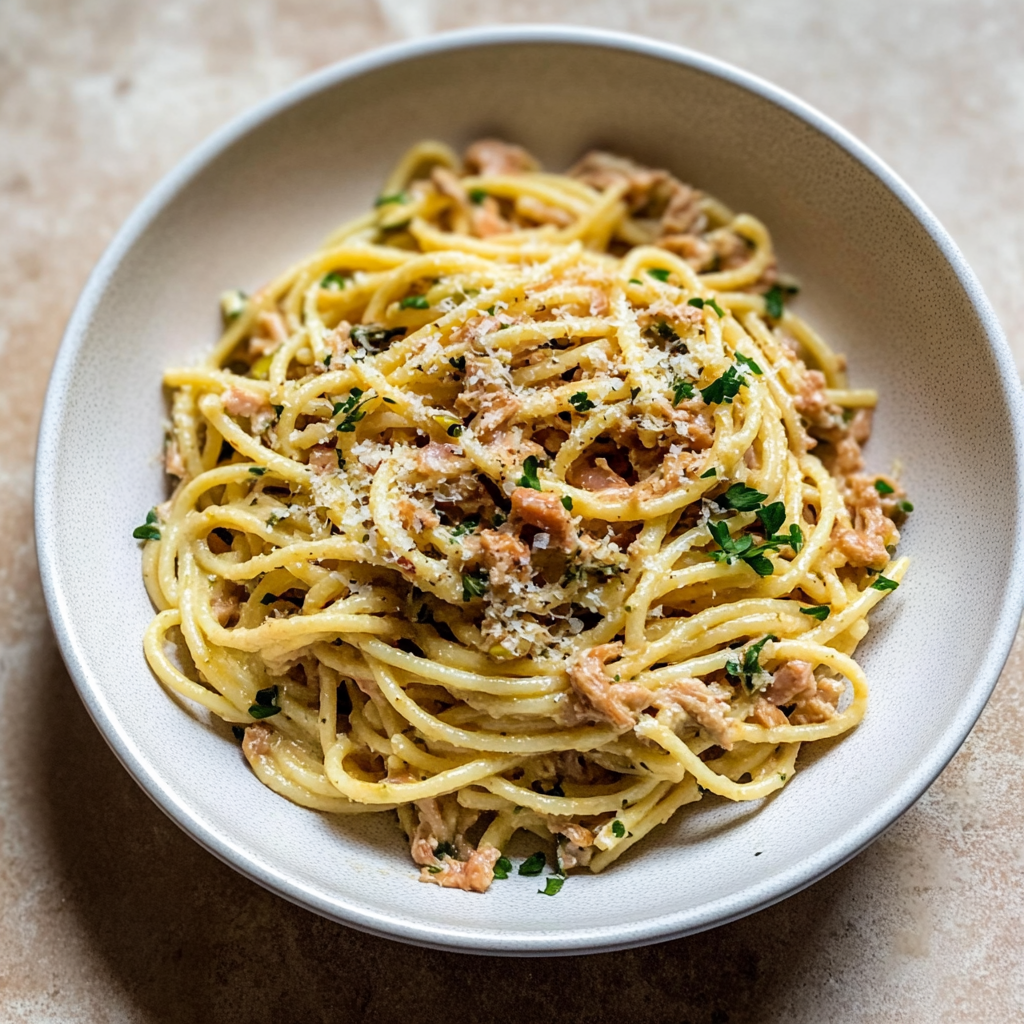 Recipe preparation for Easy Canned Tuna Pasta (Ready in 15 Minutes!)