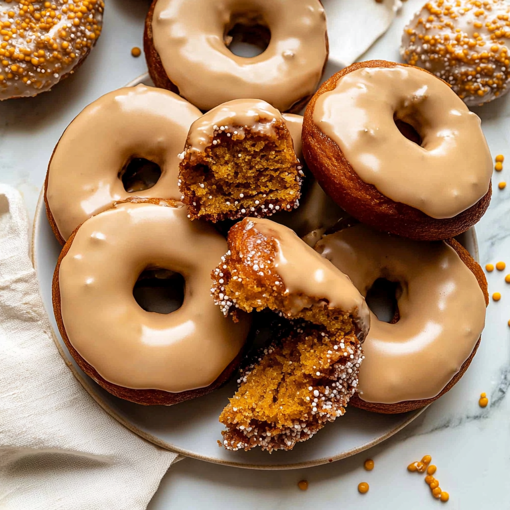 Recipe preparation for Baked Pumpkin Donuts