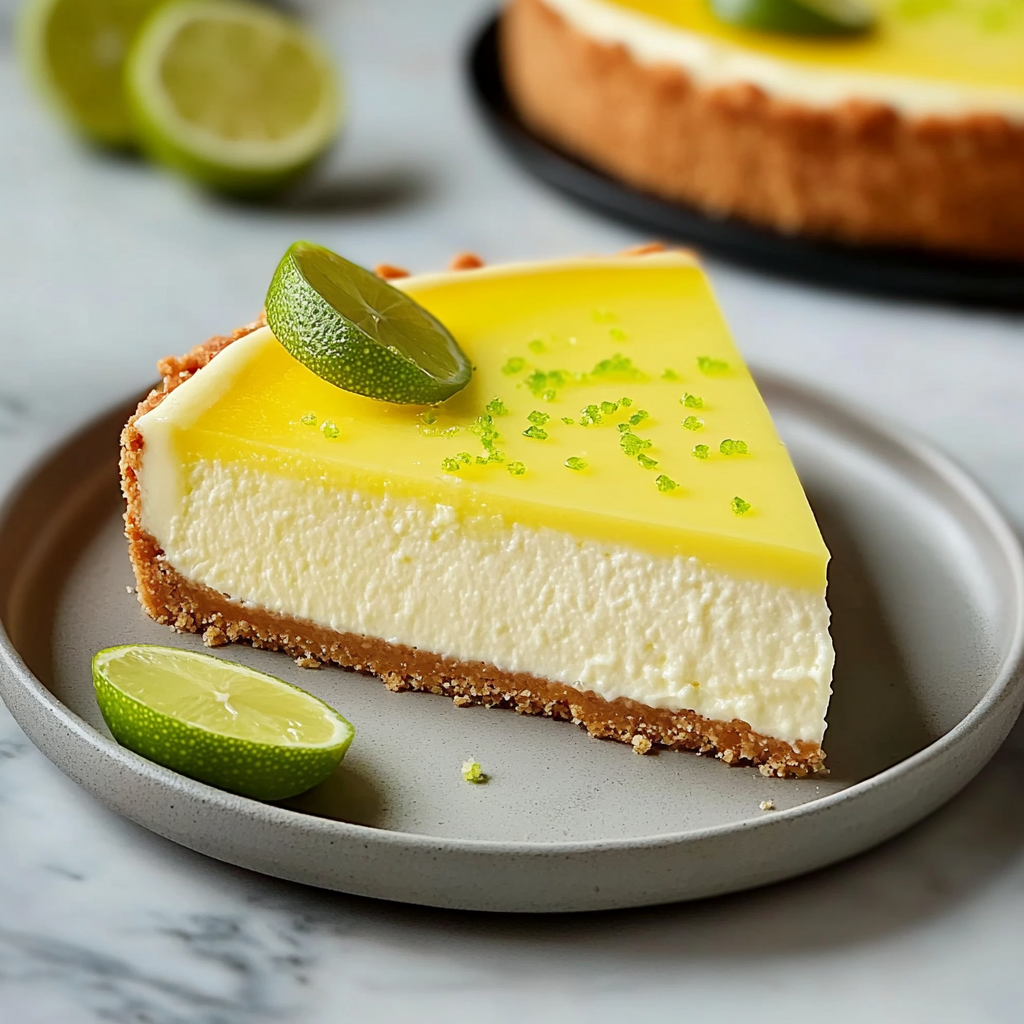 Recipe preparation for Decadent Lemon Key Lime Cheesecake
