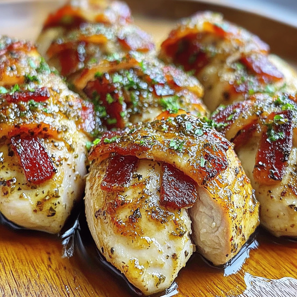 Recipe preparation for Bacon Garlic Parmesan Chicken