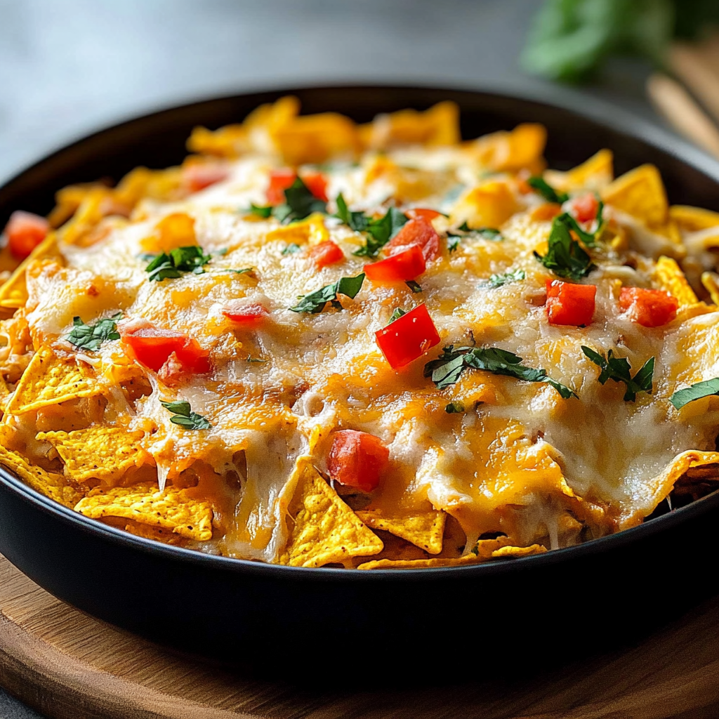 Recipe preparation for Cheesy Doritos Chicken Casserole