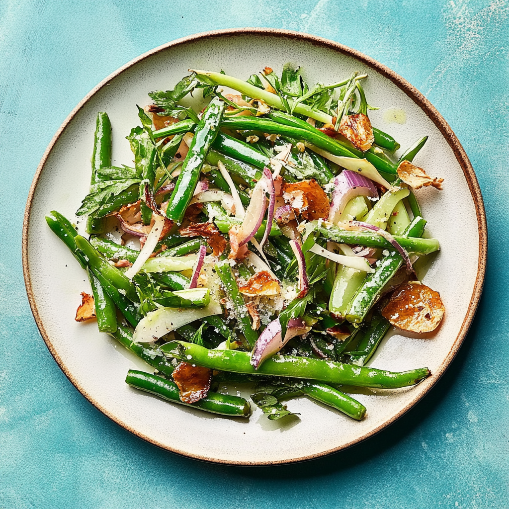 Recipe preparation for Green Bean Salad