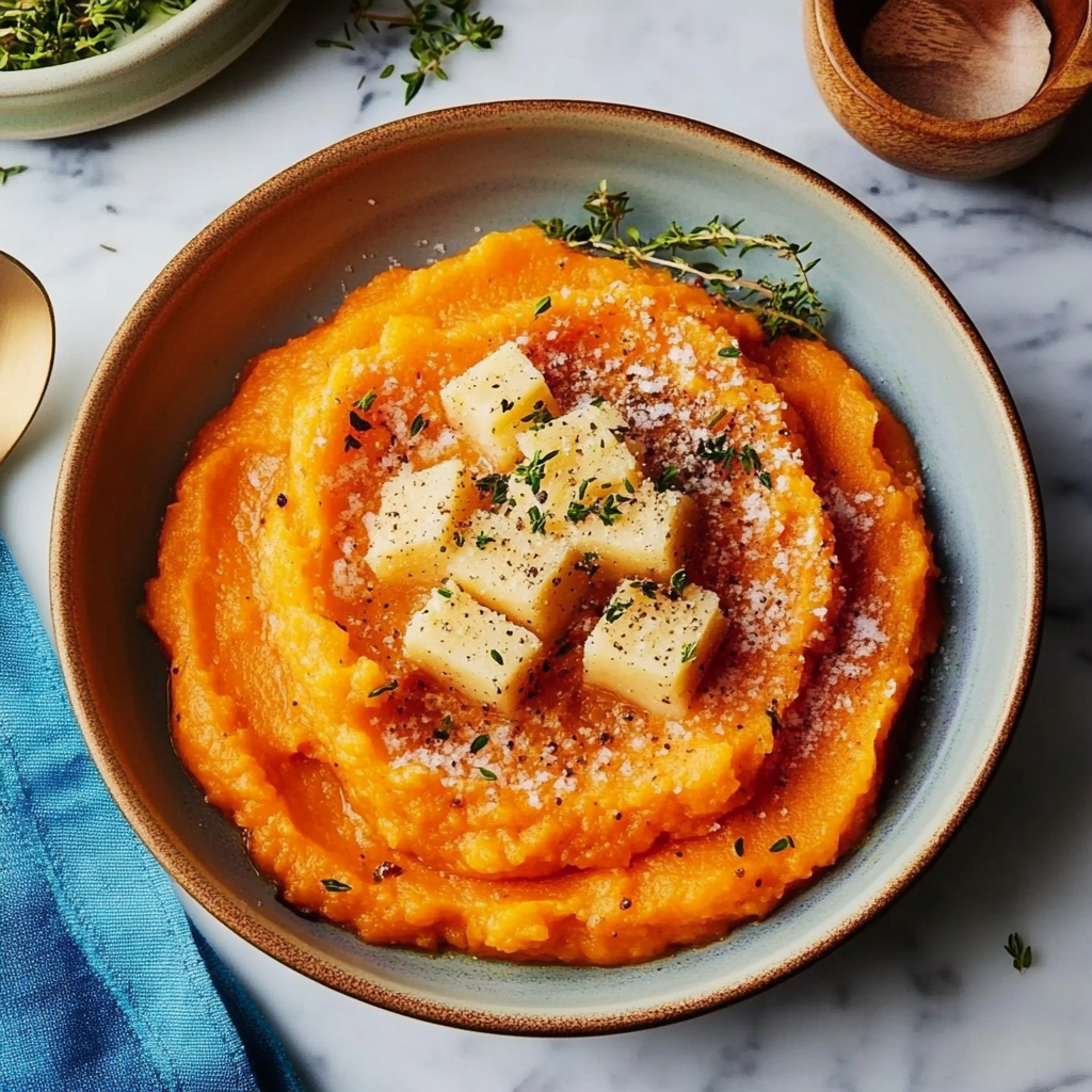 Recipe preparation for Mashed Sweet Potatoes