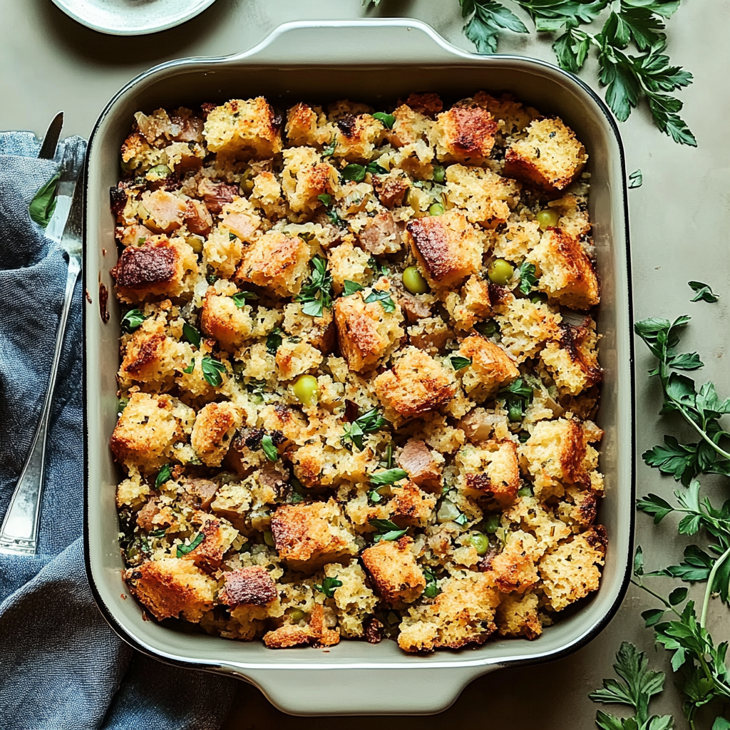 Recipe preparation for Cornbread Stuffing