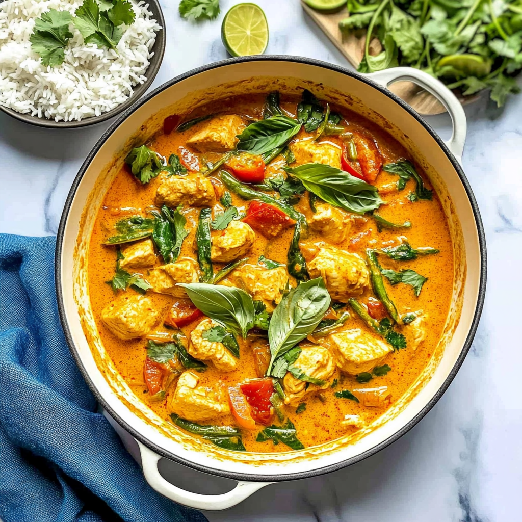 Recipe preparation for Creamy Coconut Chicken Curry