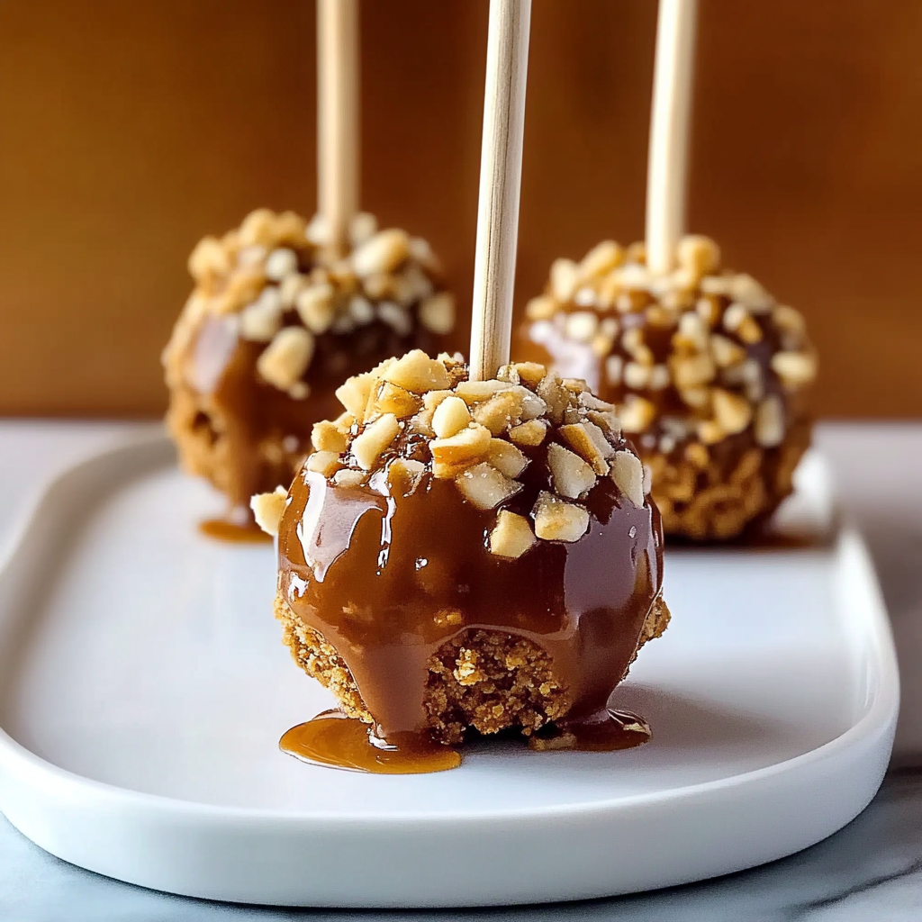 Recipe preparation for Caramel Apple Cake Pops