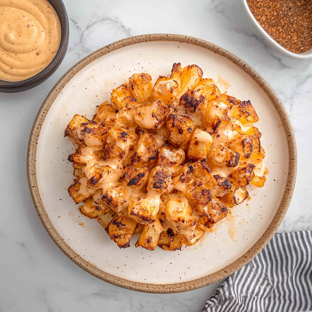 Recipe preparation for Air Fryer Blooming Onion
