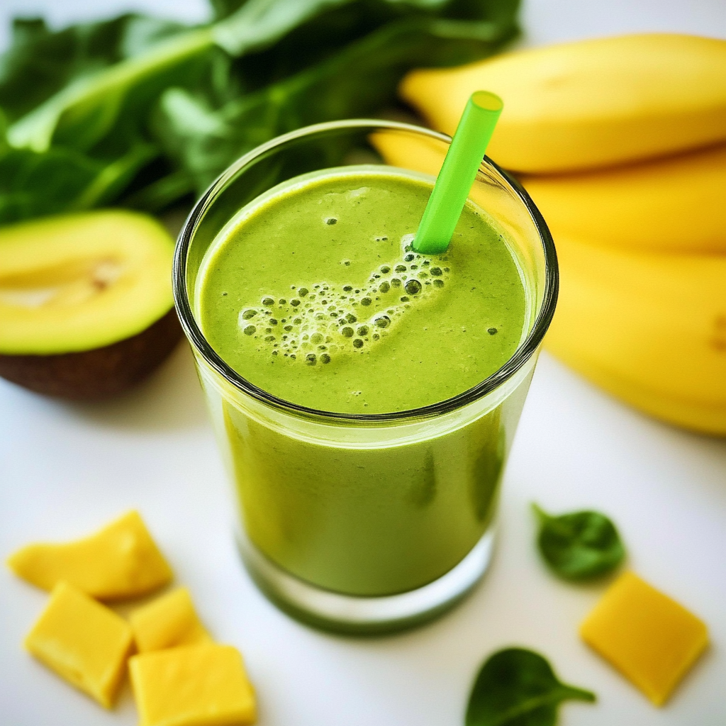 Recipe preparation for Detox Green Smoothie
