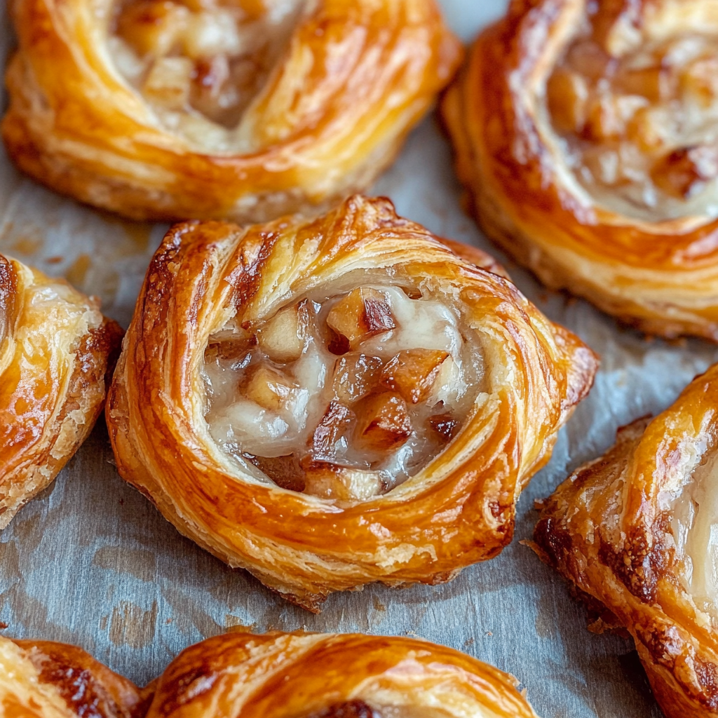 Recipe preparation for Easy Apple & Cheese Danishes