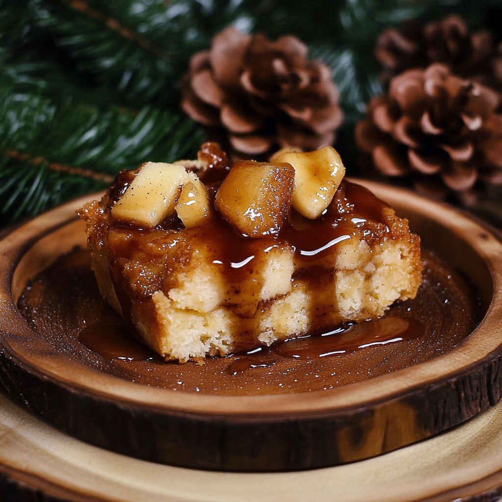 Recipe preparation for Cardamom Pear Bread Pudding