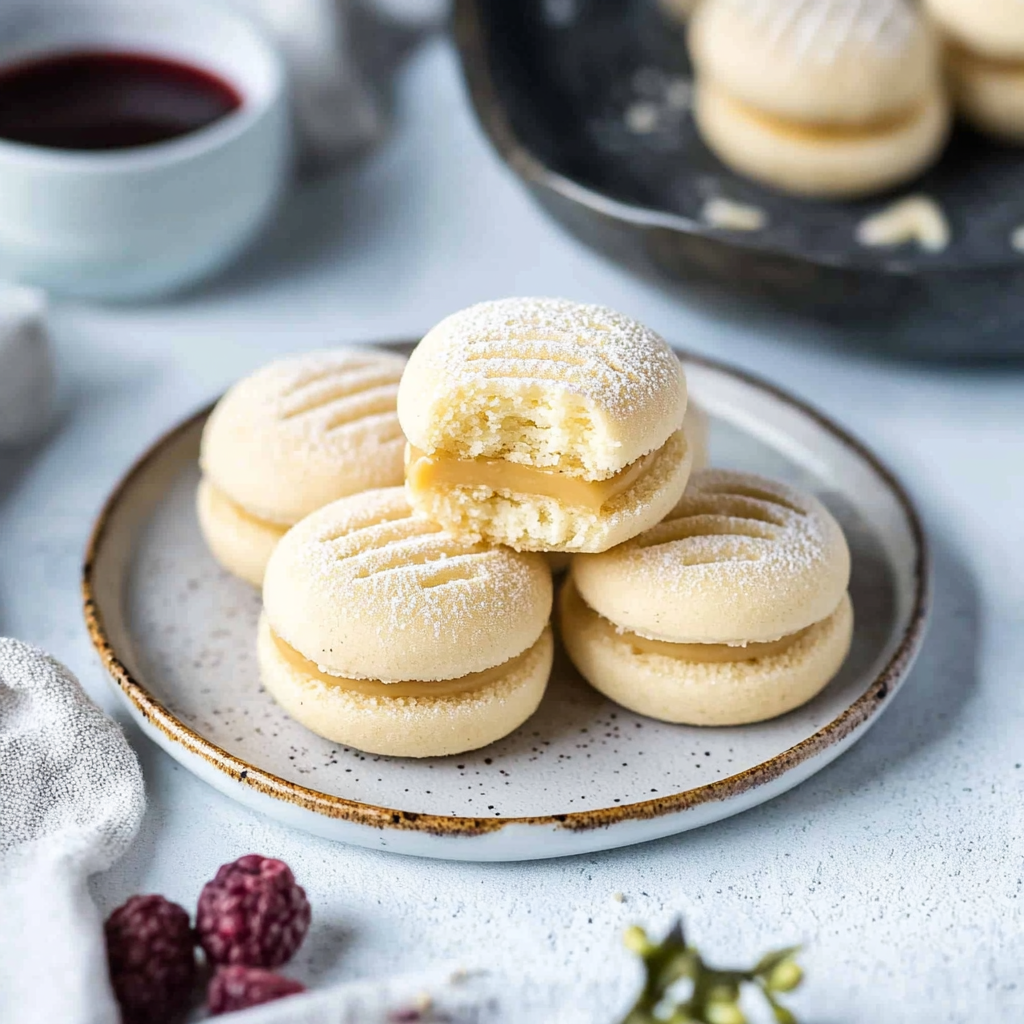 Recipe preparation for Melting Moments with Vanilla Buttercream