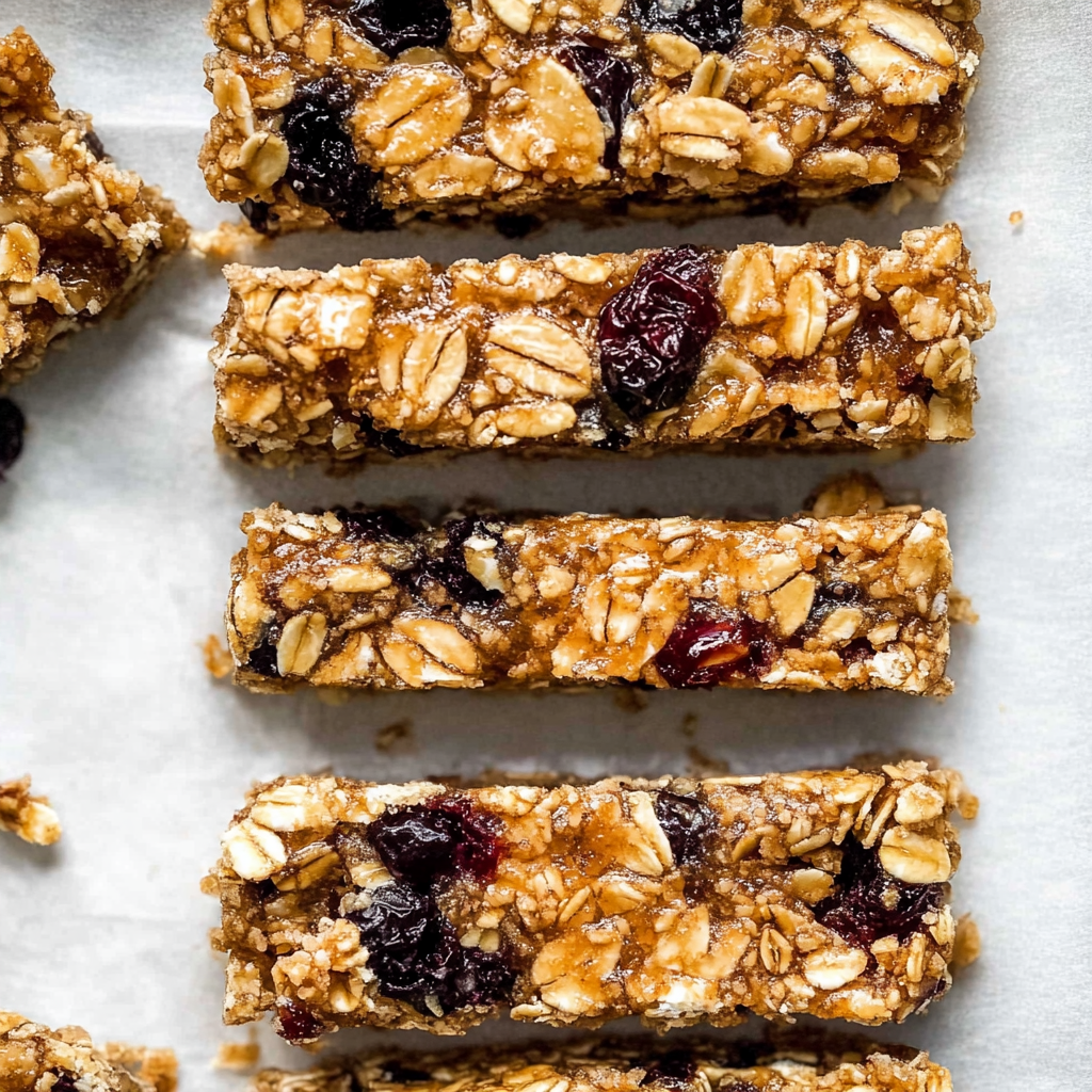 Recipe preparation for Cranberry Almond Granola Bars