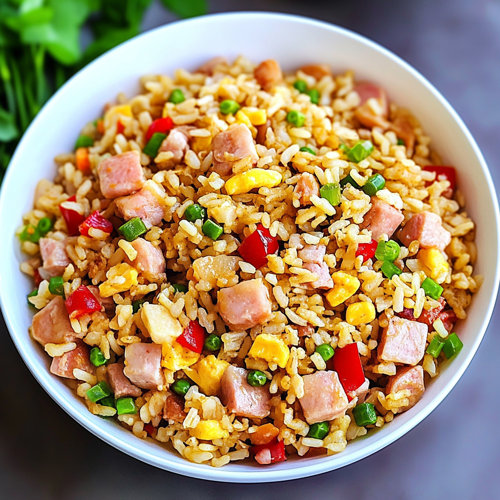 Recipe preparation for Hawaiian Fried Rice