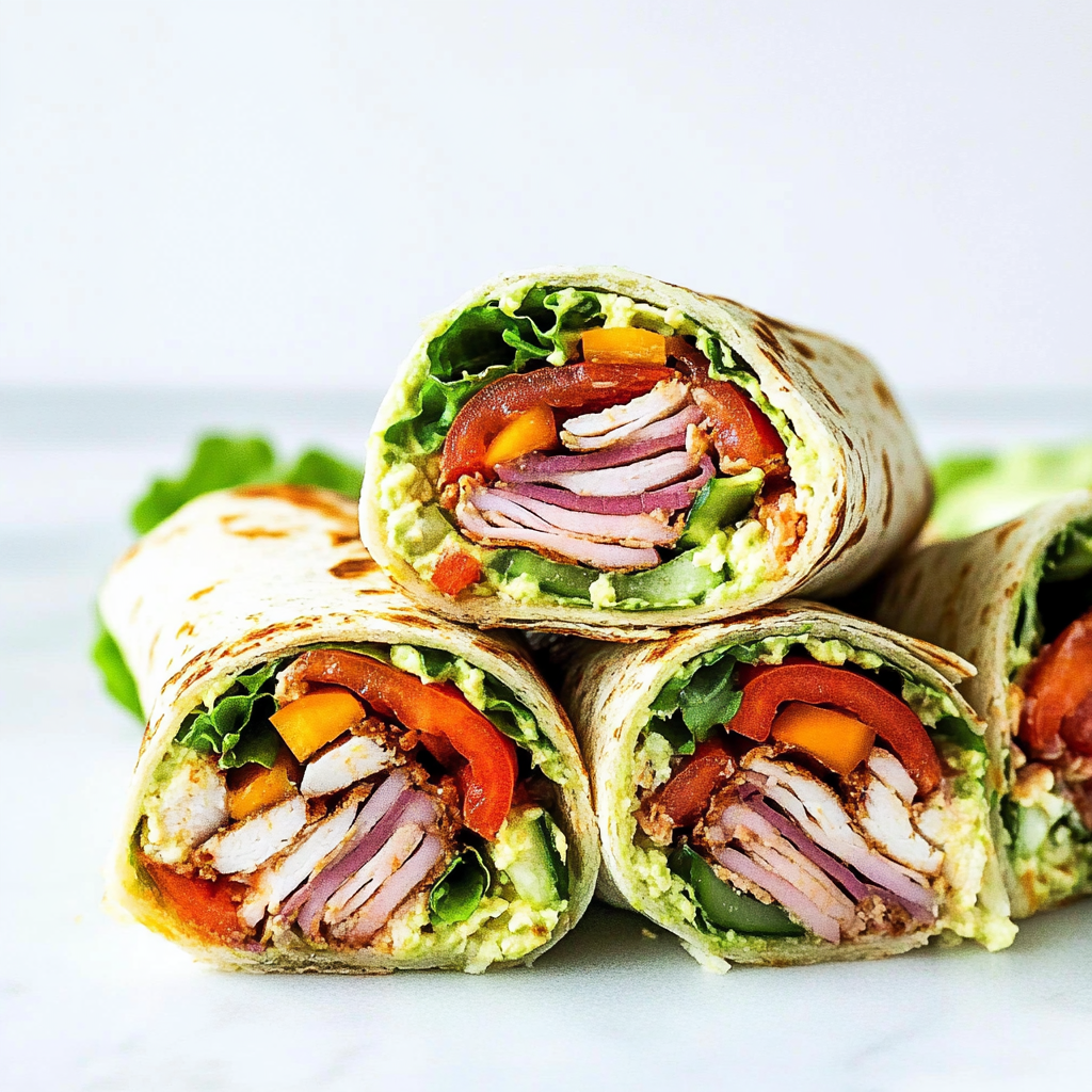 Recipe preparation for Turkey BLT Wrap