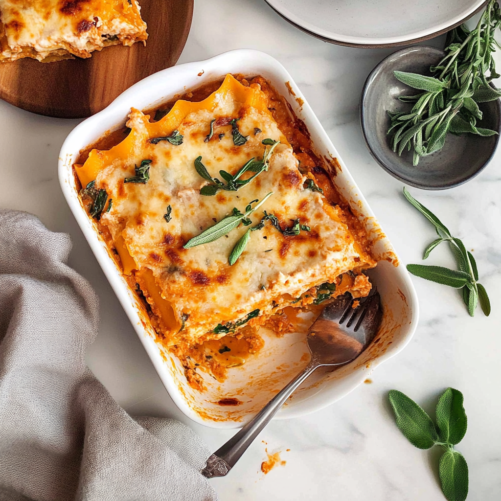 Recipe preparation for Sweet Potato Lasagna