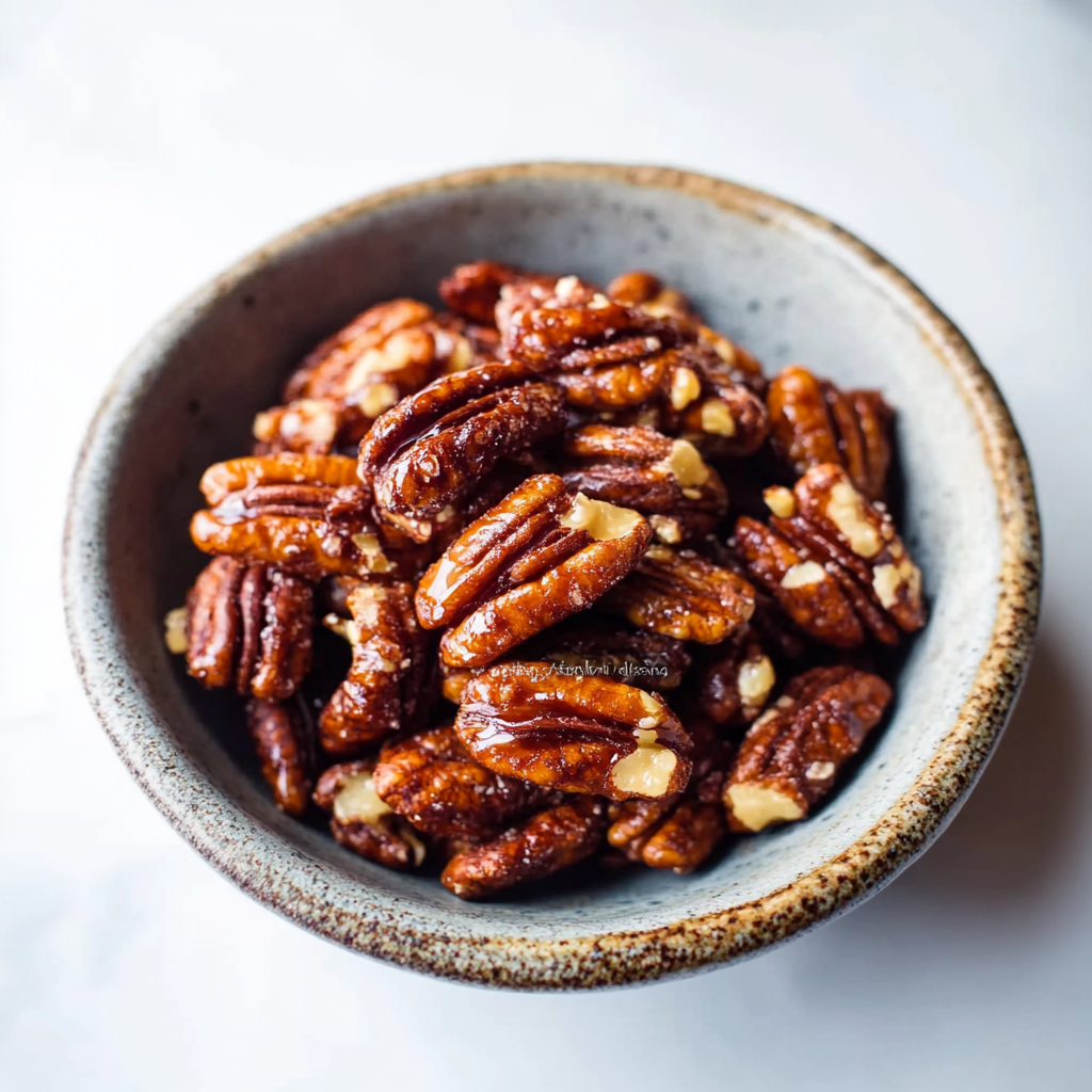Recipe preparation for Maple Glazed Nuts