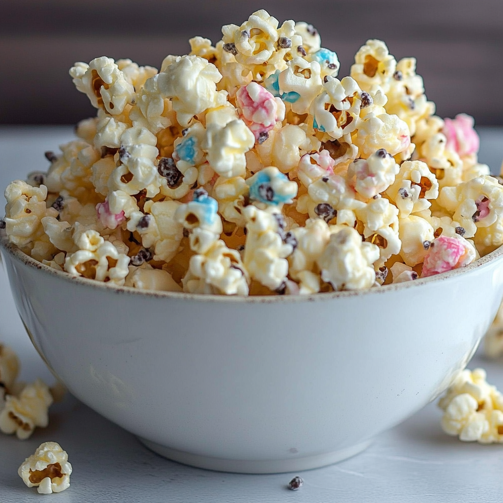 Recipe preparation for White Chocolate Popcorn