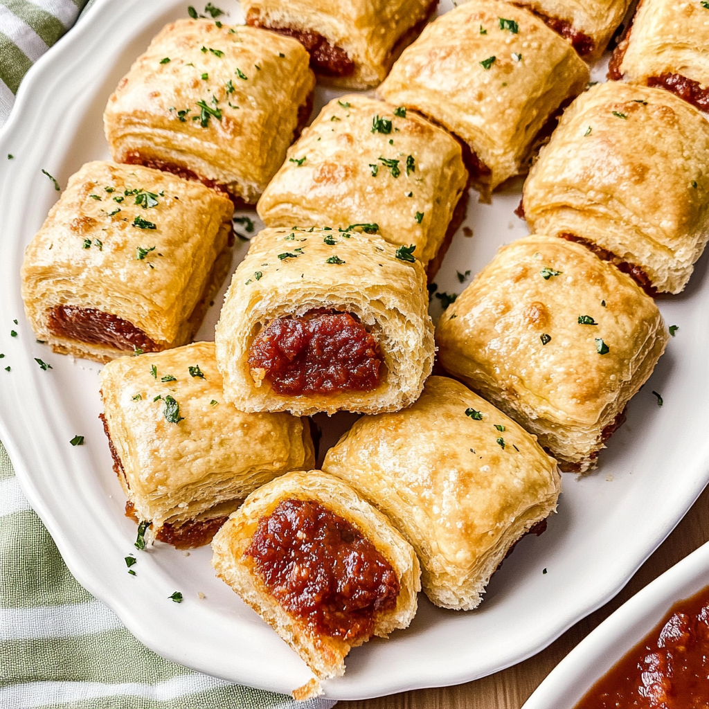 Recipe preparation for Pepperoni Pizza Rolls