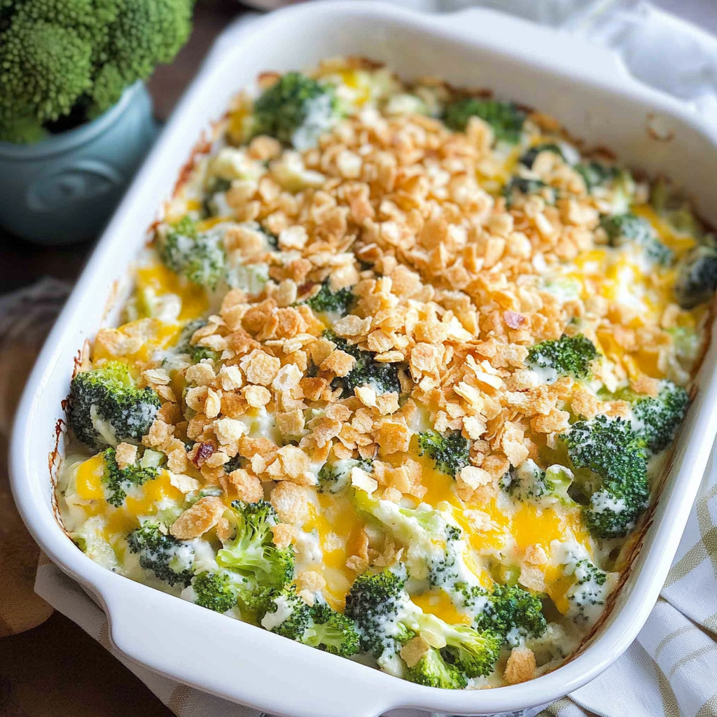 Recipe preparation for broccoli casserole with ritz crackers