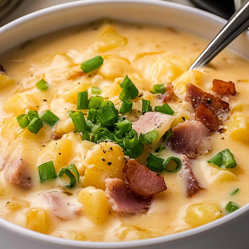 Recipe preparation for Ham and Potato Soup