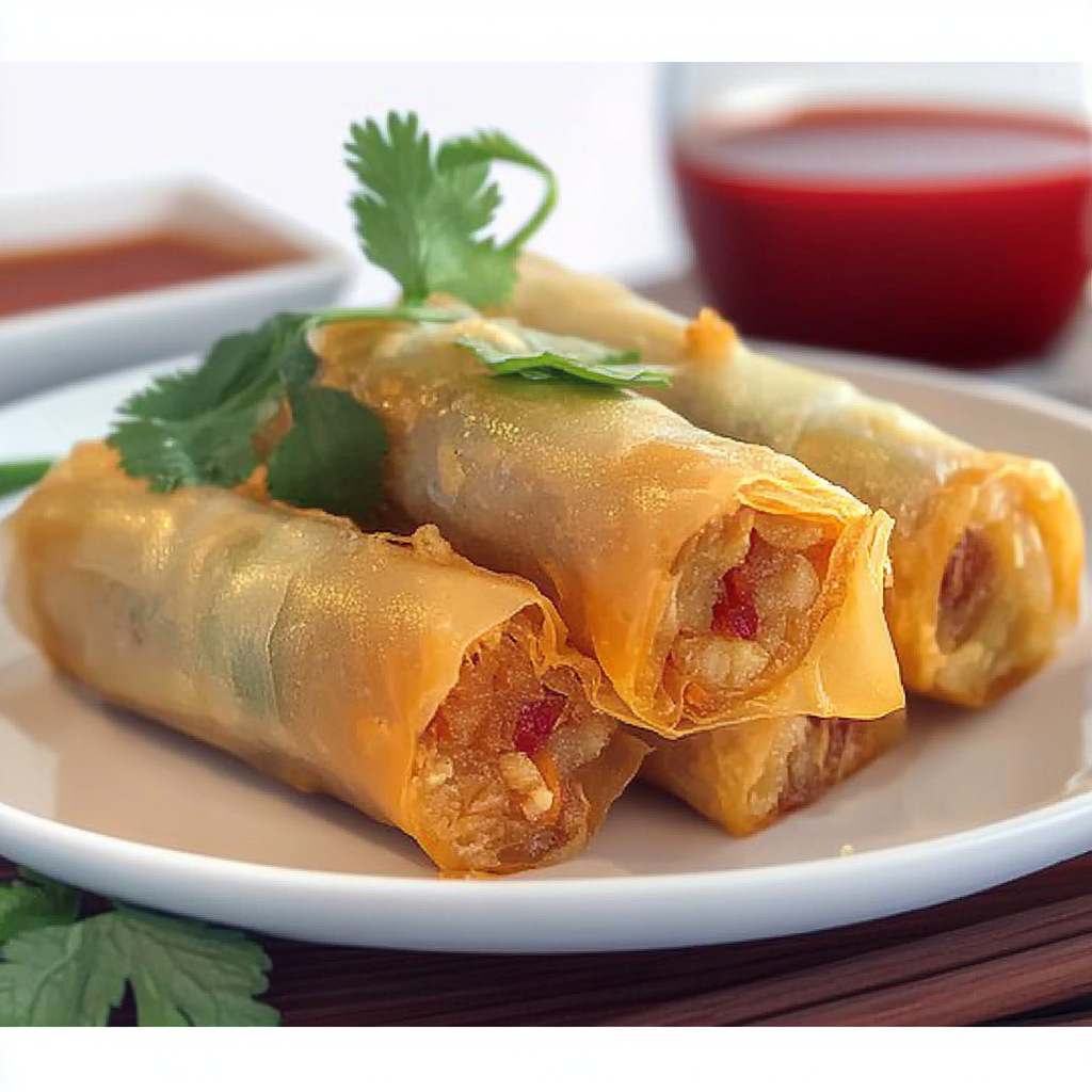 Recipe preparation for Korean Corn Cheese Rice Paper Rolls