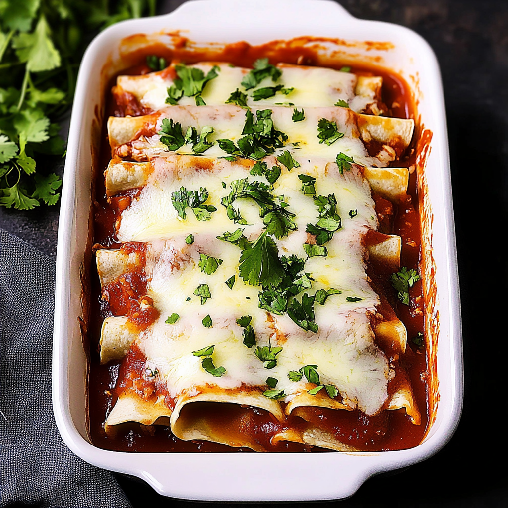 Recipe preparation for Ground Beef Enchiladas