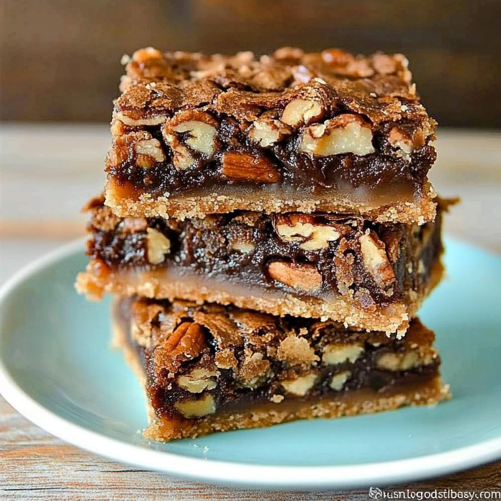 Recipe preparation for Chocolate Pecan Pie Bars