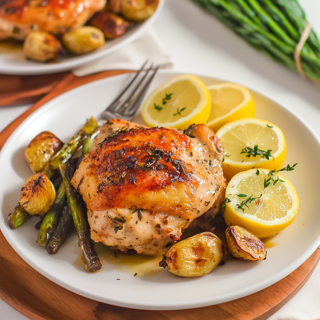 Recipe preparation for Slow Cooker Lemon Garlic Chicken and Veggies