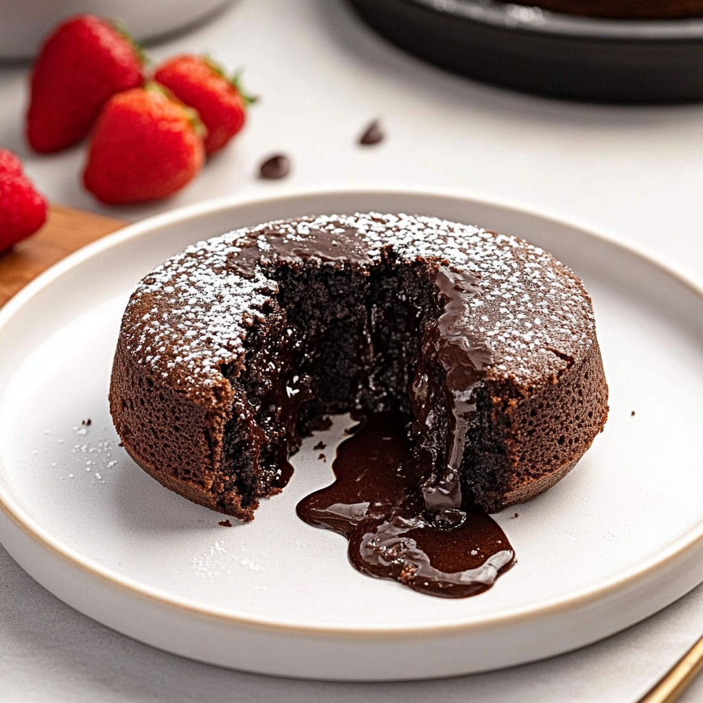 Recipe preparation for Mini Gluten-Free Chocolate Lava Cakes